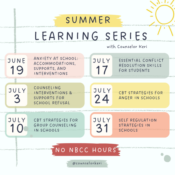 Summer Learning Series - NO NBCC Clock Hours