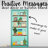 Positive Message & Plants Door Decor and Bulletin Board