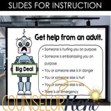 Big Deal Little Deal Counseling Lesson: Problem Size and Reaction Size Activity