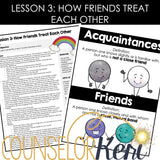 Friendship Group Counseling: Friendship Activities for Boundaries and Respect