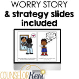 I Feel Worried Counseling Activity: Worry Lesson for Kindergarten Counseling