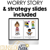 I Feel Worried Counseling Activity: Worry Lesson for Kindergarten Counseling
