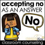 Accepting No Counseling Activity - Responding to No Lesson Kindergarten Counseling