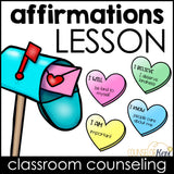 Affirmations Valentine's Day Counseling Activity: Counseling Lesson & Bulletin Board