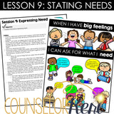 Kindergarten Self Control Group: Self Control Activities for Group Counseling