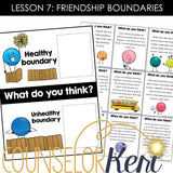 Friendship Group Counseling: Friendship Activities for Boundaries and Respect
