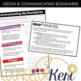 Friendship Group Counseling: Friendship Activities for Boundaries and Respect