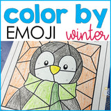 Winter Color by Feeling Activity: Identify Feelings Color by Emoji Counseling
