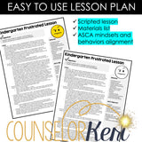 I Feel Frustrated Counseling Activity: Frustration Lesson for Kindergarten