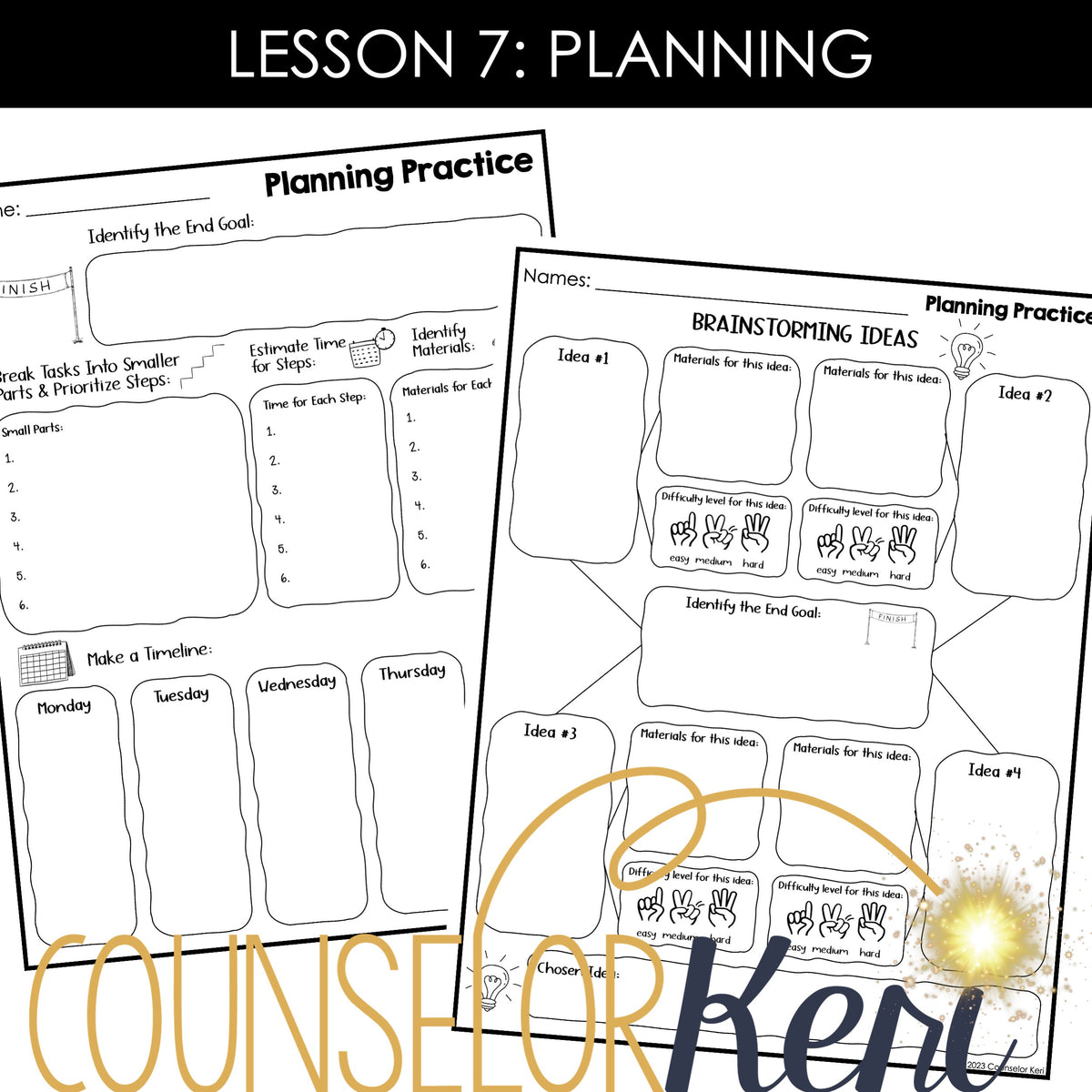 Planning Lesson: Executive Functioning Classroom Counseling Lesson ...