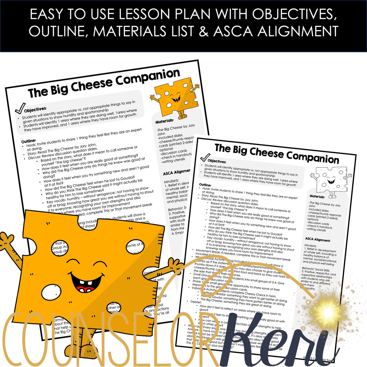 The Big Cheese Companion Lesson Humility and Sportsmanship Counseling