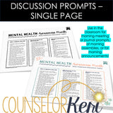 K-2 Mental Health Awareness Activities: Mental Health Centers, Discussion Prompts, & More