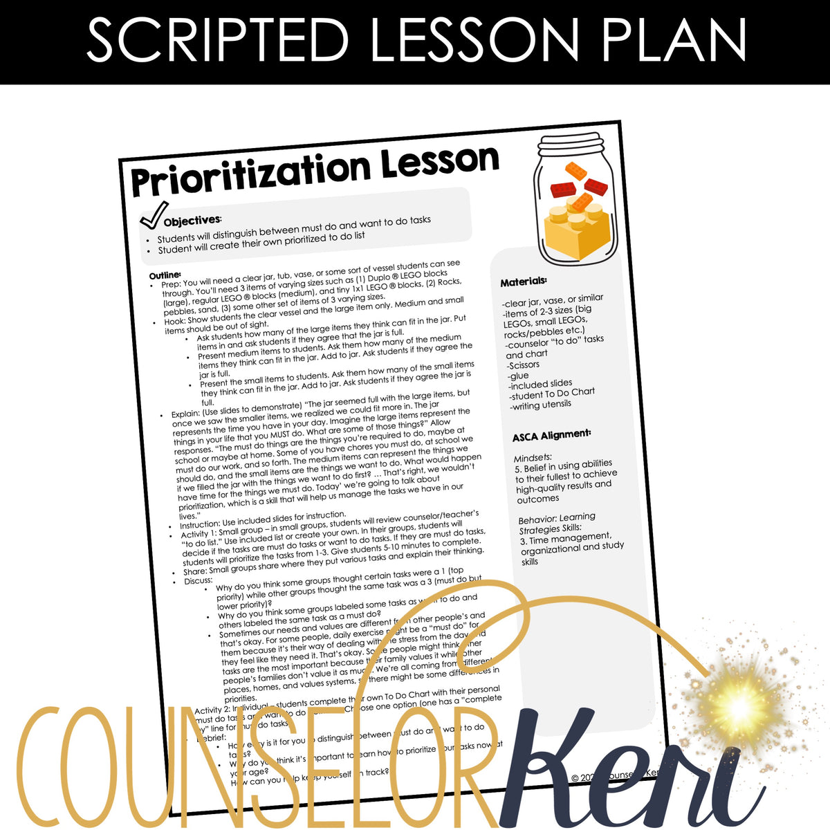 Prioritization Counseling Activity: Help Students Prioritize a To Do L ...