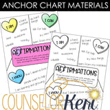 Affirmations Valentine's Day Counseling Activity: Counseling Lesson & Bulletin Board