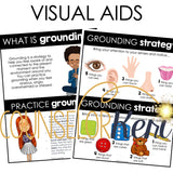 Worry Counseling Lesson Plans: Grounding and Self Talk Worry Art Activity