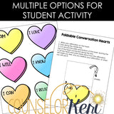 Affirmations Valentine's Day Counseling Activity: Counseling Lesson & Bulletin Board