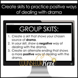 Dealing with Drama Classroom Guidance Lesson for School Counseling