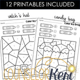 Halloween Color by Feeling Activity: Identify Feelings with Color by Emoji Counseling