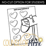 Affirmations Valentine's Day Counseling Activity: Counseling Lesson & Bulletin Board