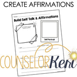 Worry Counseling Lesson Plans: Grounding and Self Talk Worry Art Activity
