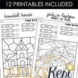 Halloween Color by Feeling Activity: Identify Feelings with Color by Emoji Counseling