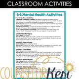 6-8th Grade Mental Health Awareness Activities: Mental Health Centers, Discussion & More