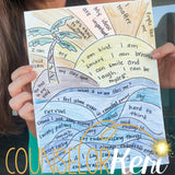 Worry Counseling Lesson Plans: Grounding and Self Talk Worry Art Activity