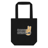 School Counselor Peace Cotton tote bag