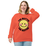 You Matter Unisex organic raglan sweatshirt