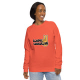 School Counselor Peace Unisex organic raglan sweatshirt