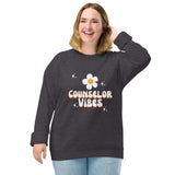 Counselor Vibes organic raglan sweatshirt