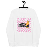 School Counselor Peace Funky Unisex organic raglan sweatshirt
