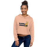 School Counselor Peace Crop Hoodie