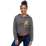 School Counselor Peace Crop Hoodie
