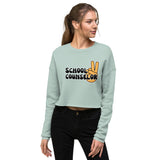 School Counselor Peace Crop Sweatshirt