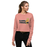 School Counselor Peace Crop Sweatshirt