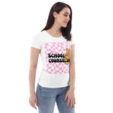 Retro School Counselor Peace Women's fitted eco tee