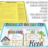 Social Filter Classroom Guidance Lesson: Filtering Thoughts in Conflict