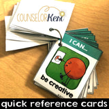 Feelings and Calming Strategies Poster, Cards, Desk Labels, and Bulletin Board for Calm Corner