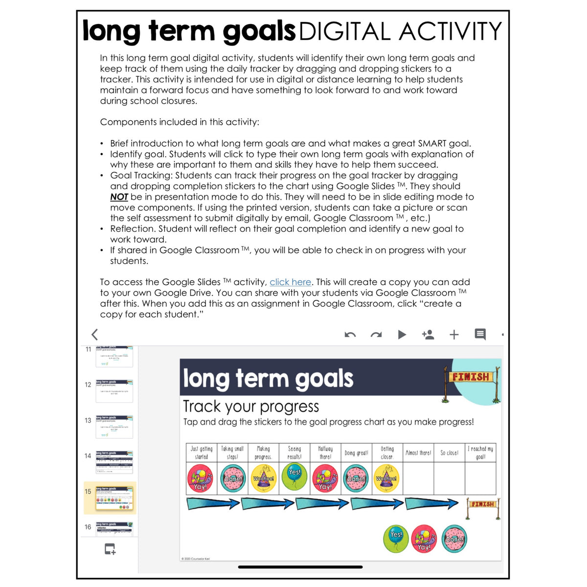 Virtual Learning Expectations Digital Activity for Google Classroom –  Counselor Keri