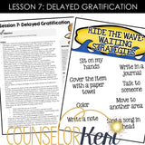 Self Control Group Counseling Program: Impulse Control & Self Control Activities