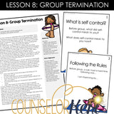 Self Control Group Counseling Program: Impulse Control & Self Control Activities