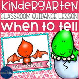 When to Tell Classroom Tattling Lesson for Early Elementary School Counseling