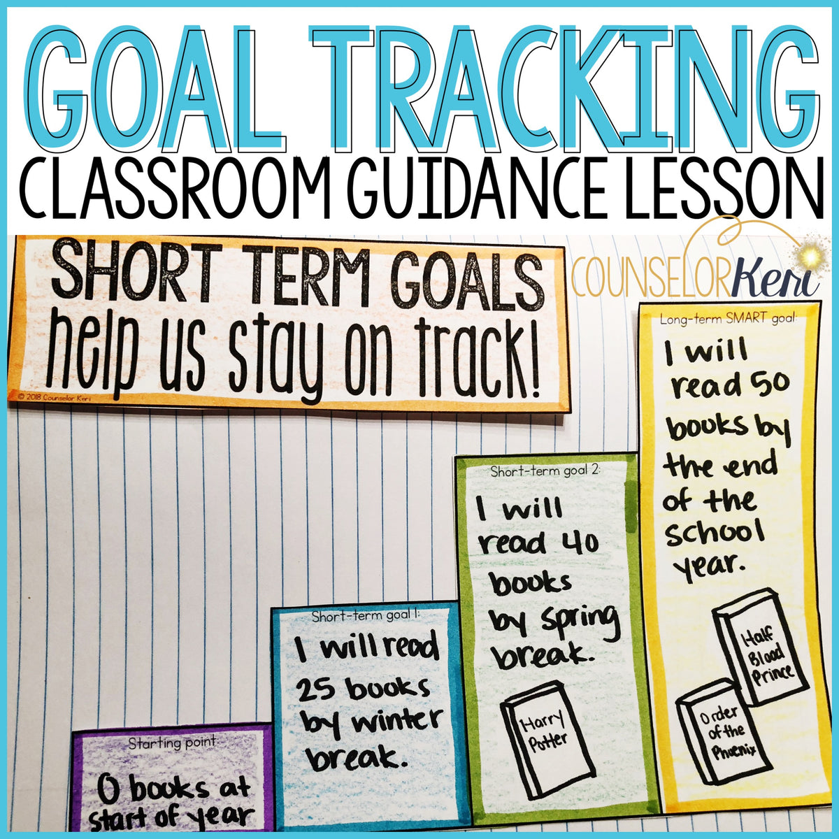 SMART Goals Activity Goal Tracking Classroom Guidance Lesson for Coun