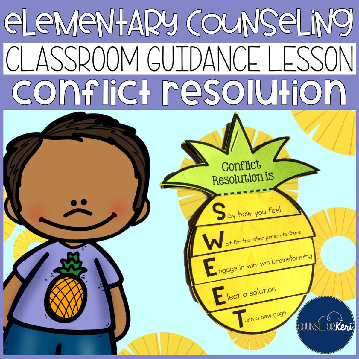 Conflict Resolution Classroom Guidance Lesson For School Counseling Pi ...