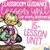 Gardening Themed Kindergarten Classroom Guidance Lesson Bundle Unit for Elementary School Counseling