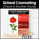 School Counseling Check In Routine Visual Aids for Group & Individual Counseling