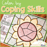 Color by Coping Skills Bundle: Coping Skills Activities