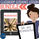 Technology and Social Media Themed Classroom Guidance Lessons Bundle Unit for Upper Elementary or Middle School Counseling