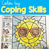 Color by Coping Skills Summer Activity for School Counseling